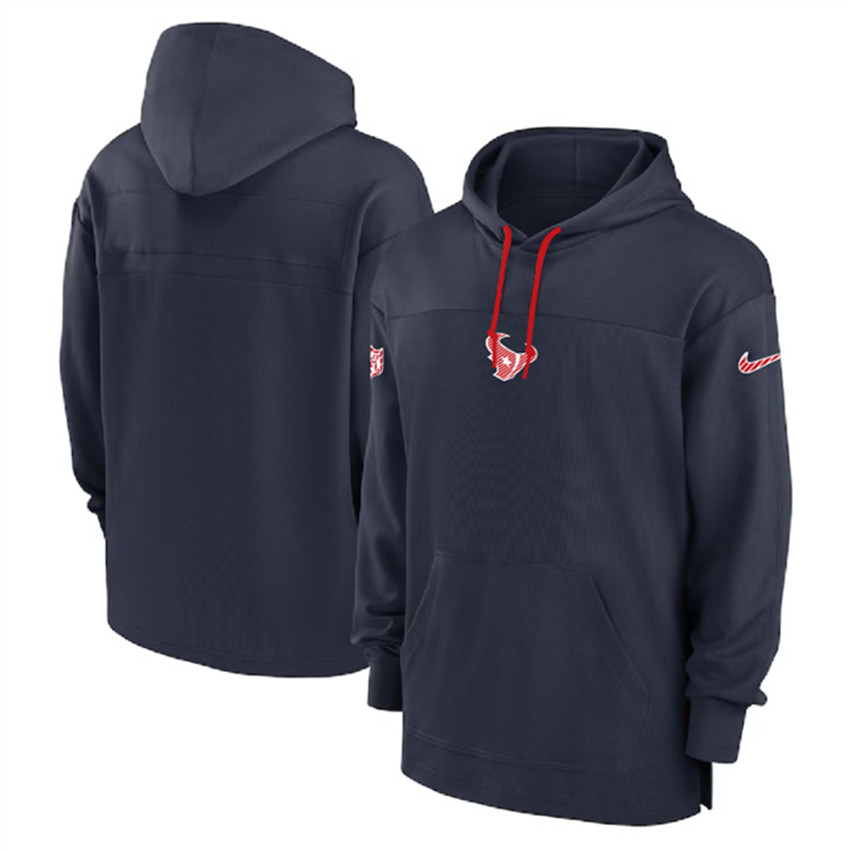 Men's Navy Houston Texans Performance Pullover Hoodie